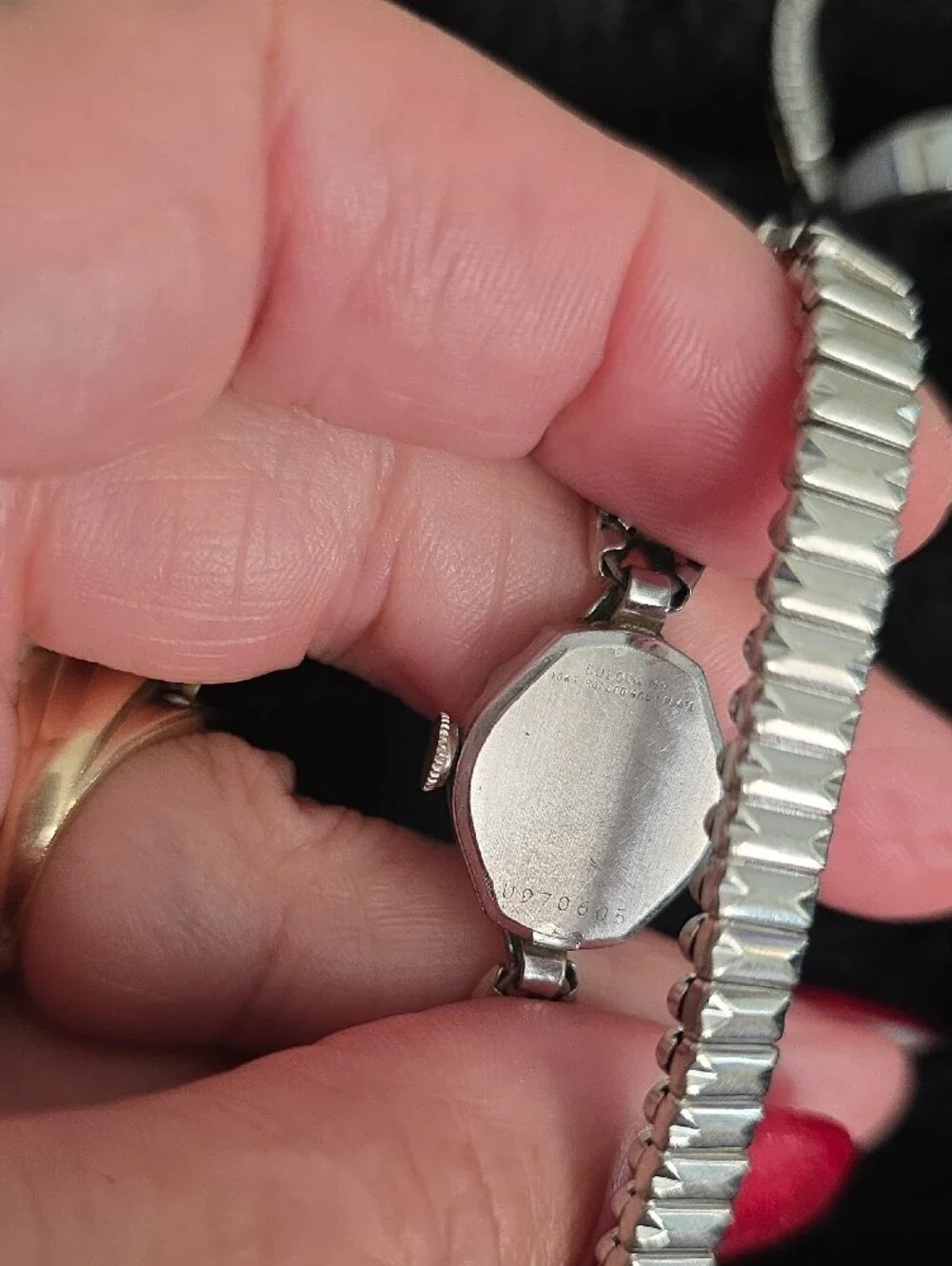Bulova Ladies Silver-Tone Ladies Bracelet Watch with Hexagonal Dial